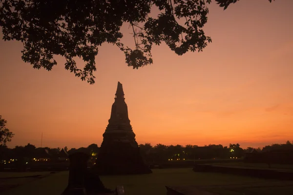 Wat chai wattanaram βράδυ — Φωτογραφία Αρχείου