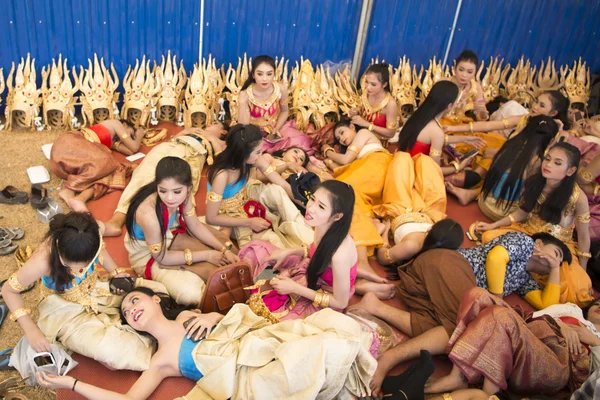 Tradiční thajské taneční dívky — Stock fotografie