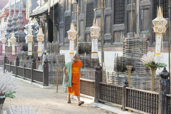 Lanternor i Wat Phan Tao templet — Stockfoto
