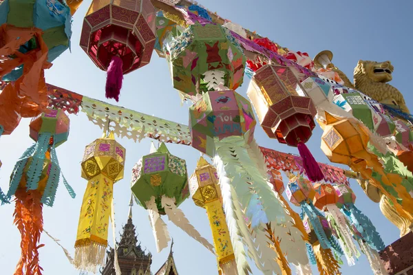 Lantaarns bij een tempel van de Loy Krathong — Stockfoto