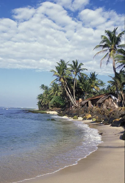 Una playa en la costa de Hikaduwa — Foto de Stock