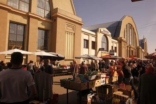 Central market in the city of Riga — Stock Photo, Image