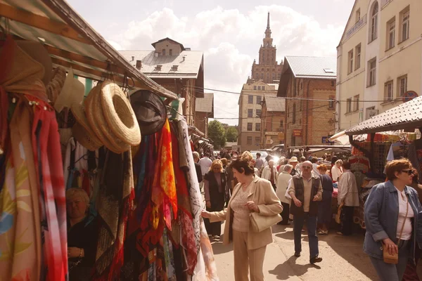 Mercado central na cidade de Riga — Fotografia de Stock