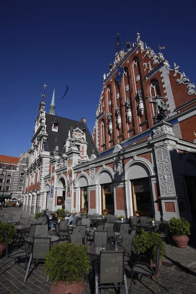 House of the blackheads in the city of Riga — Stock Photo, Image