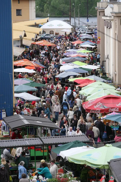 リガ市内の中央市場 — ストック写真