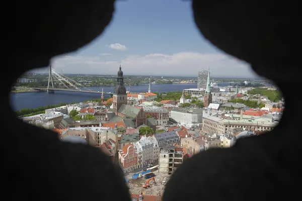 Uitzicht over de stad Riga — Stockfoto