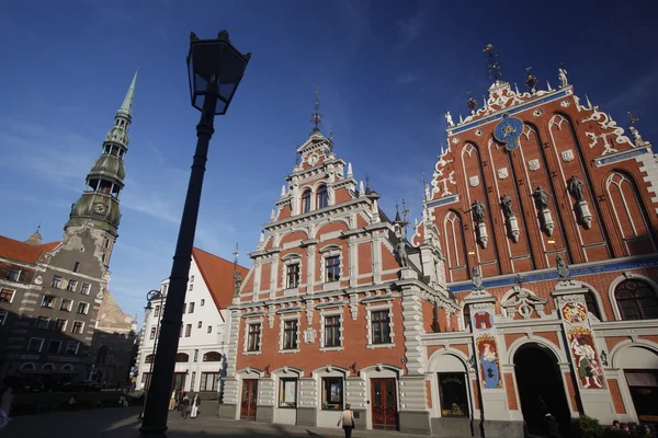 House of the blackheads in the city of Riga — Stock Photo, Image