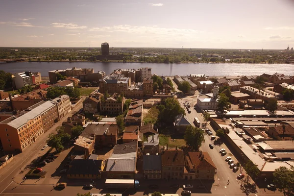 Uitzicht over de stad Riga — Stockfoto