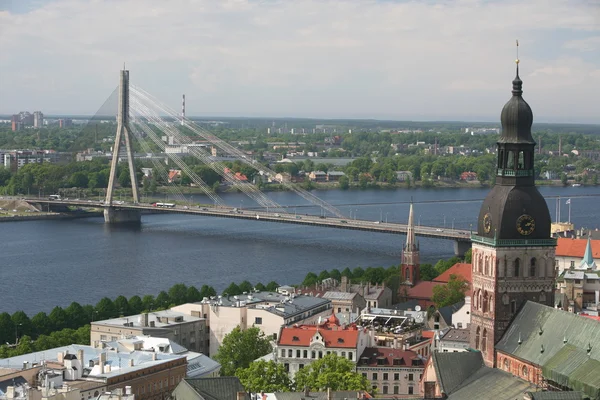 Uitzicht over de stad Riga — Stockfoto