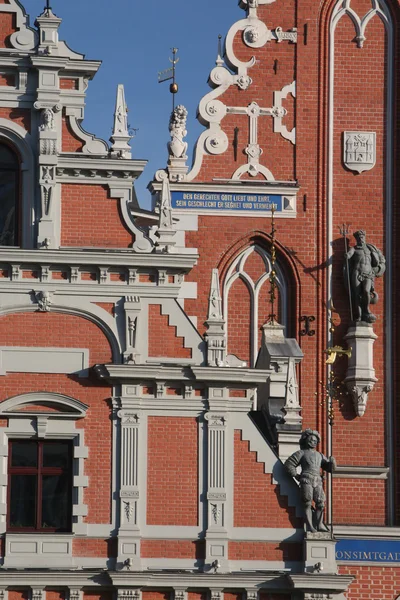 Casa de los blackheads en la ciudad de Riga — Foto de Stock