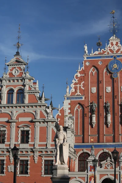 House of the blackheads in the city of Riga — Stock Photo, Image