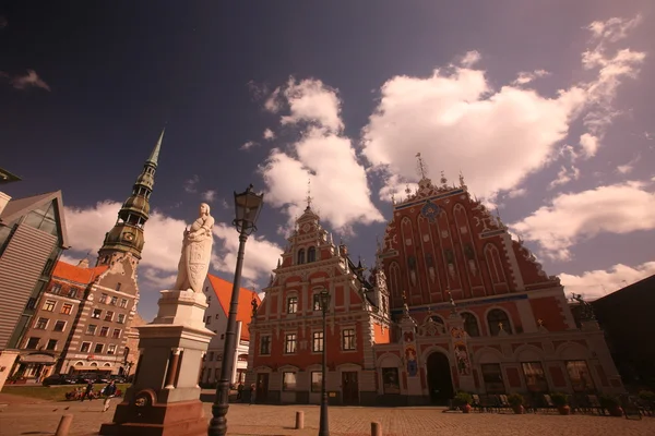 House of the blackheads in the city of Riga — Stock Photo, Image