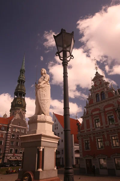 Casa de los blackheads en la ciudad de Riga — Foto de Stock