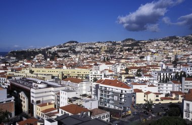 Funchal eski şehir şehir merkezinde  