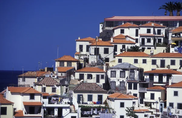 Centro de la ciudad en la ciudad de Camara de lobosl — Foto de Stock