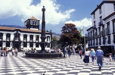 Funchal eski şehir Meydanı 