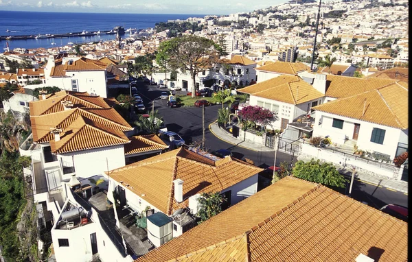 Centro da cidade na cidade velha do Funchal — Fotografia de Stock