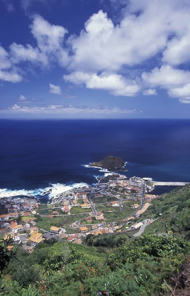 Krajinu a pobřeží ve městě Porto Moniz — Stock fotografie