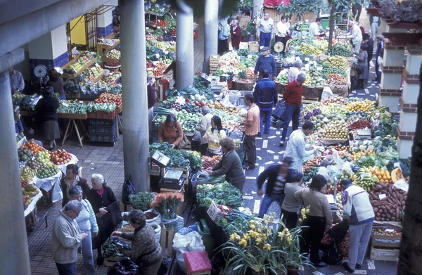 Salão de mercado no Funchal — Fotografia de Stock