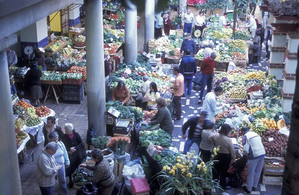 Sala del mercato a Funchal — Foto Stock