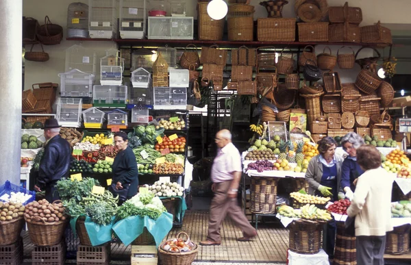 Sala del mercato a Funchal — Foto Stock