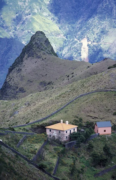 Landscape at the highland Ribeira da Janela in Portugal — Stock Photo, Image