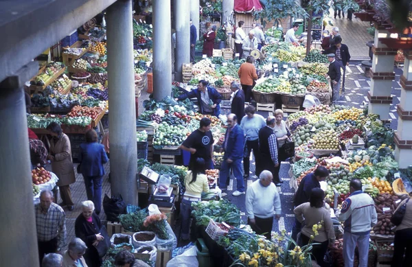 Sala del mercato a Funchal — Foto Stock