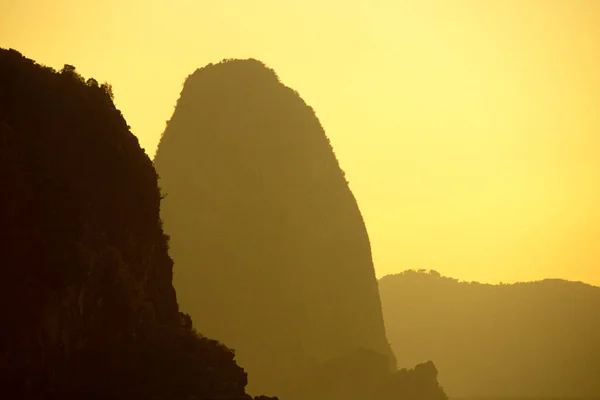 Moře Krajina Národním Parku Phang Nga Andamanském Moři Jihu Thajska — Stock fotografie