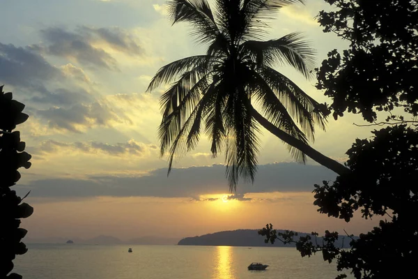 Sunset Hat Phra Nang Beach Railay Nang City Krabi Andaman — Stock Photo, Image