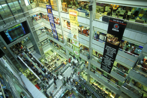 The MBK Shopping Mall in the city of Bangkok in Thailand in Southeastasia. Thailand, Bangkok, April, 2001