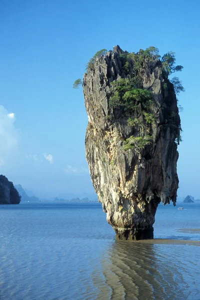 Zee Het Landschap Met James Bond Rock Het Phang Nga — Stockfoto