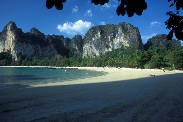 Playa Sombrero Phra Nang Beach Railay Cerca Nang Ciudad Krabi — Foto de Stock