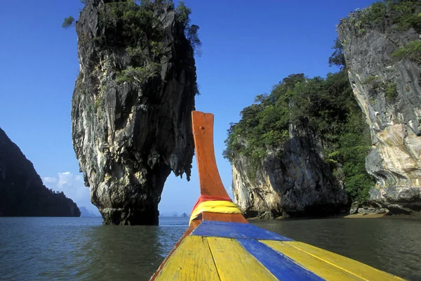 Zee Het Landschap Met James Bond Rock Het Phang Nga — Stockfoto