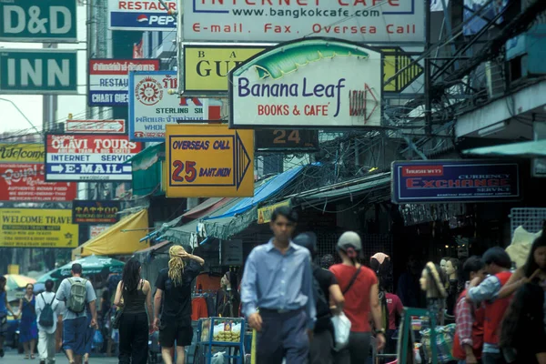 Marketstreet Khao San Banglamphu City Bangkok Thailand Southeastasia Tailandia Bangkok — Foto de Stock