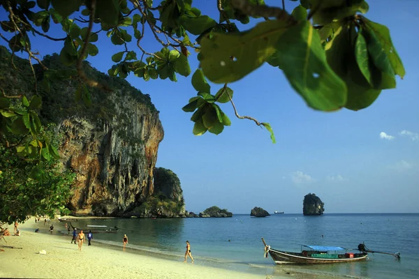 Pláž Hat Phra Nang Beach Railay Nang Města Krabi Andamanském — Stock fotografie