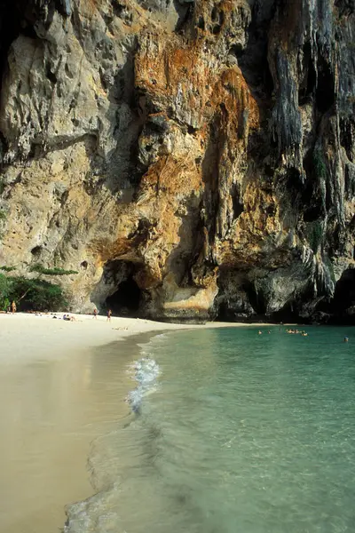 Der Strand Hat Phra Nang Beach Bei Railay Der Nähe — Stockfoto