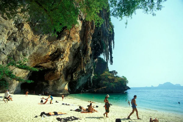 Pláž Hat Phra Nang Beach Railay Nang Města Krabi Andamanském — Stock fotografie