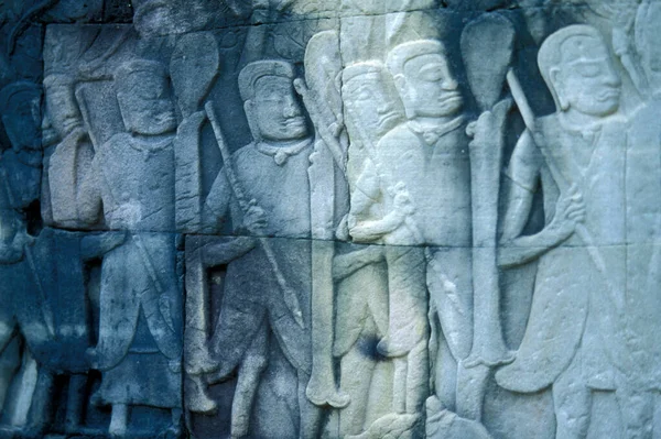 Sorne Snida Arkitekturen Angkor Wat Temple Temple City Angkor Nära — Stockfoto