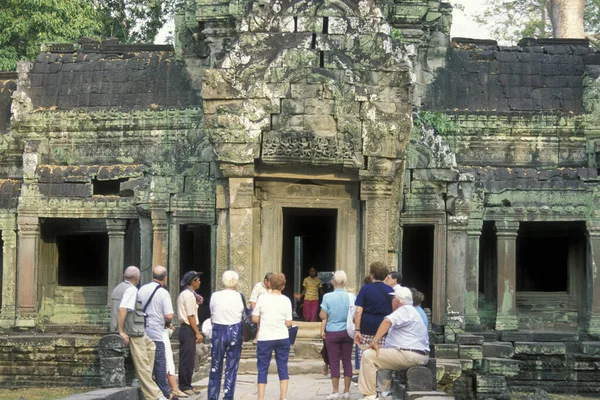 カンボジアの西にあるシェムリアップ市の近くにあるアンコールテンプルシティのPreah Khanの寺院 カンボジア シェムリアップ 2001年2月 — ストック写真