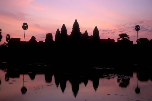 Angkor Wat Temple Chrámovém Městě Angkor Blízkosti Města Siem Reap — Stock fotografie