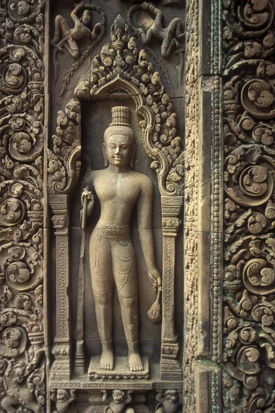 Tempel Ruins Banteay Srei North Temple City Angkor City Siem — Stock Photo, Image