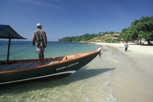 Kamboçya Nın Güneyindeki Sihanoukville Kasabasında Tayland Gölü Nde Bir Plaj — Stok fotoğraf