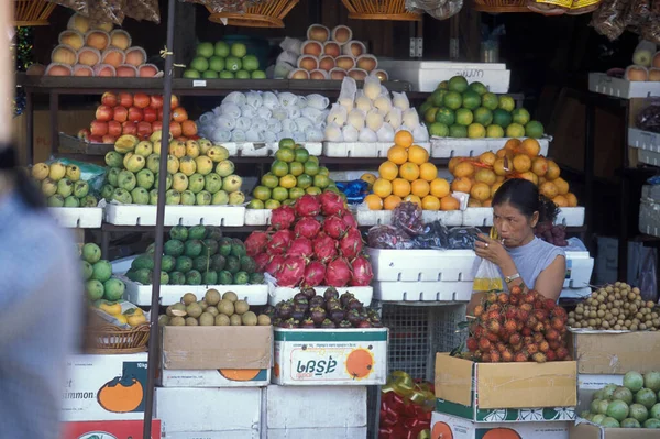 Mercato Della Frutta Presso Mercato Centrale Mercato Psar Thmei Nella — Foto Stock