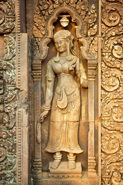 Die Tempelruinen Von Banteay Srei Etwa Nördlich Der Tempelstadt Angkor — Stockfoto