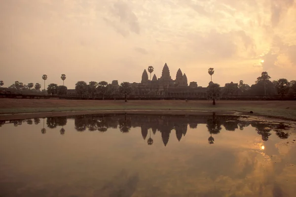 Ναός Angkor Wat Στην Πόλη Του Ναού Angkor Κοντά Στην — Φωτογραφία Αρχείου
