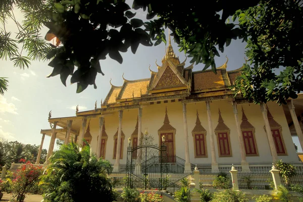 Kungliga Slottets Arkitektur Staden Phnom Penh Kambodja Kambodja Phnom Penh — Stockfoto