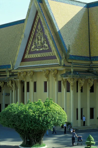 Архитектура Королевского Дворца Городе Пномпень Камбоджи Камбоджа Пномпень Февраль 2001 — стоковое фото