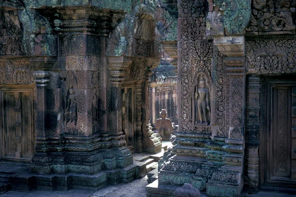 Rovine Tempel Banteay Srei Circa Nord Del Tempio Città Angkor — Foto Stock