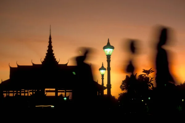 Chan Chaya Pavilon Taman Istana Kerajaan Depan Istana Kerajaan Sisowath — Stok Foto