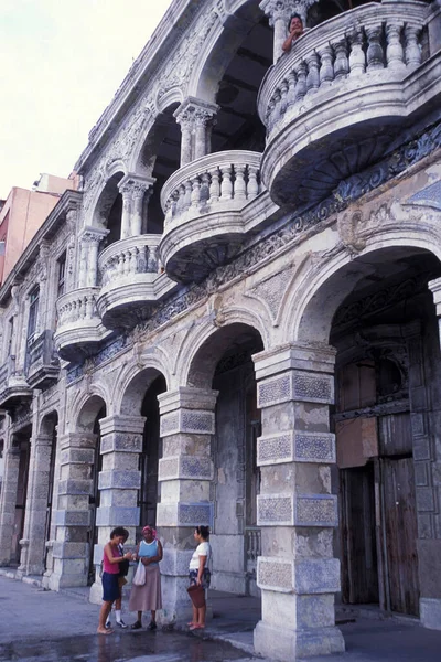 Architettura Alla Strada Malecon Road Nella Città Avana Cuba Nel — Foto Stock